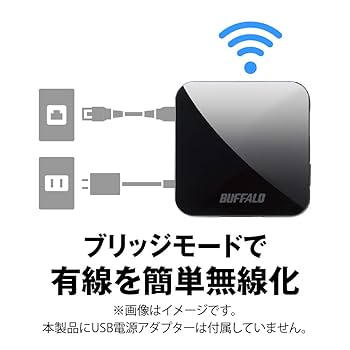 BUFFALO 無線LAN親機 11ac/n/a/g/b 433/150Mbps トラベルルーター ブラック WMR-433W2-BK WMR-433W2-BK__0103.jpg
